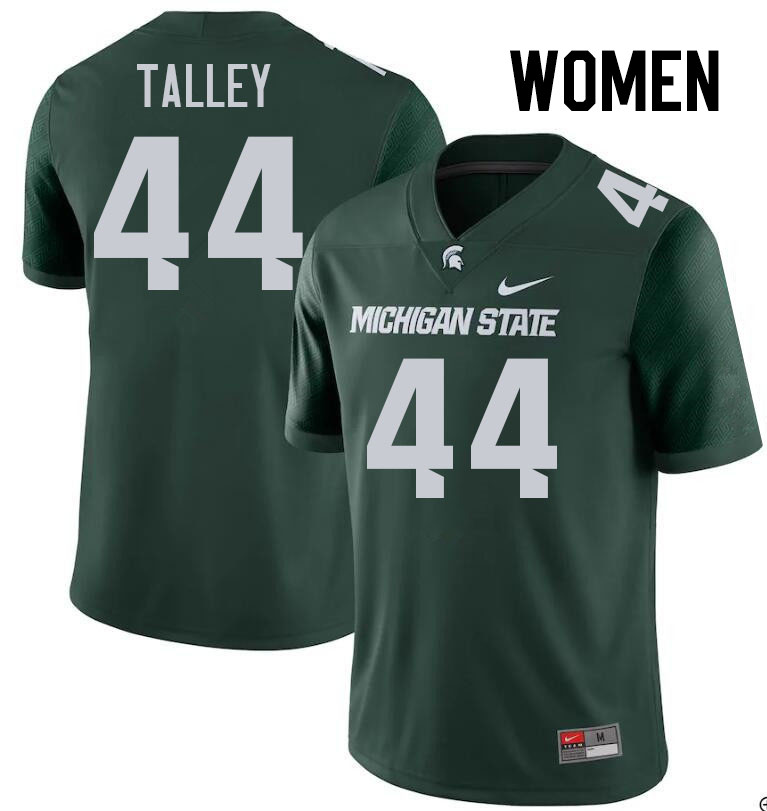 Women #44 Ken Talley Michigan State Spartans College Football Jerseys Stitched-Green